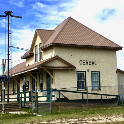 This train station from where my father grew up has been preserved. The name is not a call to breakfast. It's actually the name of the town. 