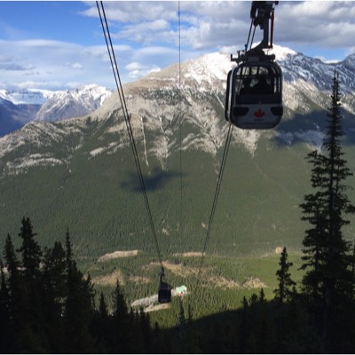 It's fun to wave to people in the gondolas as they pass back and forth above you. 